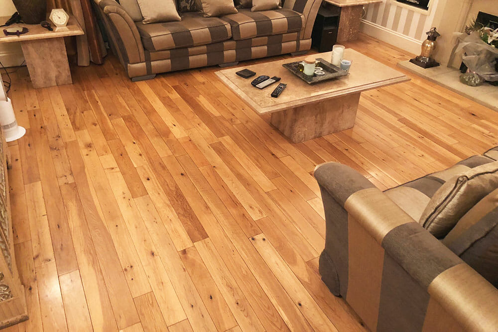 Engineered wood living room